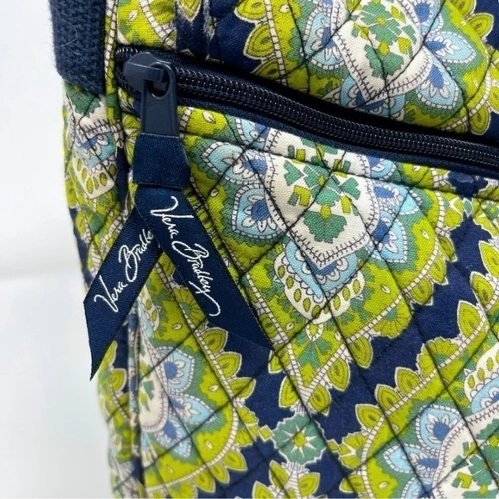 Vera Bradley Laptop Large Messenger Adjustable Wide‎ Strap Greens Blues White - Picture 2 of 14